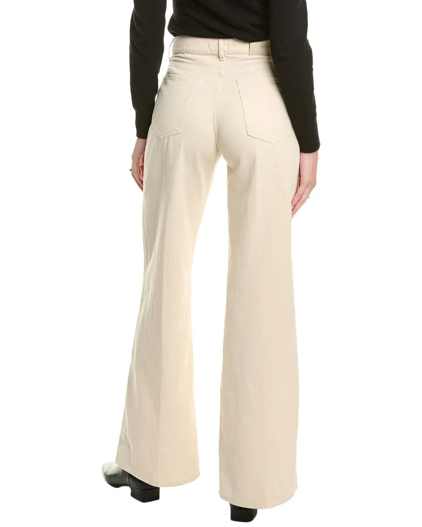 7 For All Mankind Lotta Linen-Blend Oat Jean
