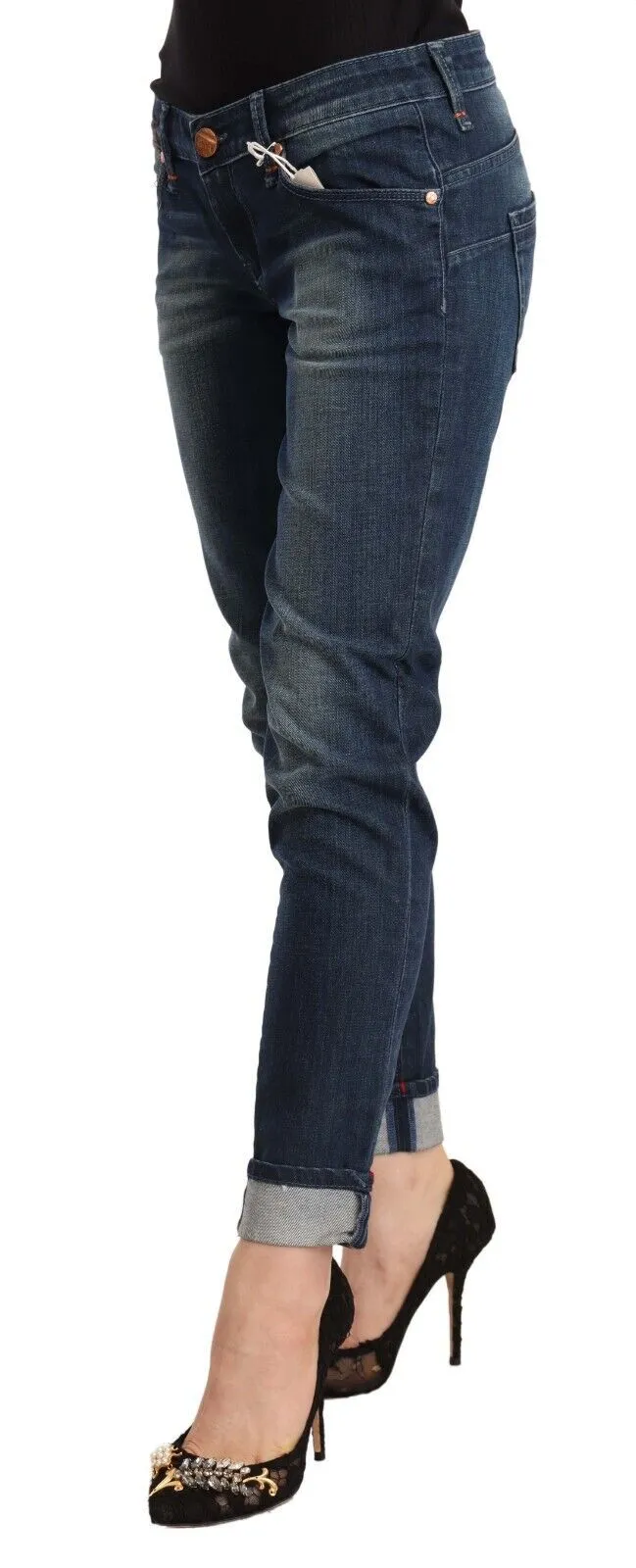 Acht  Washed Low Waist Skinny  Folded Hem Women's Jeans