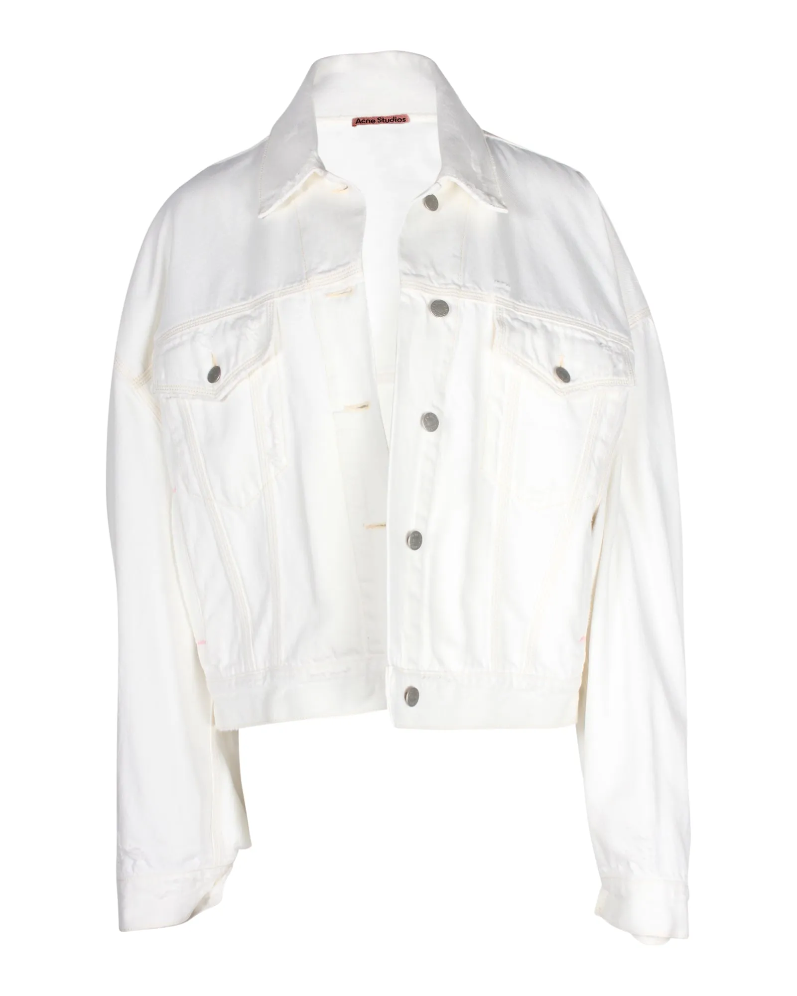 Acne Studios Denim Jacket in White Cotton