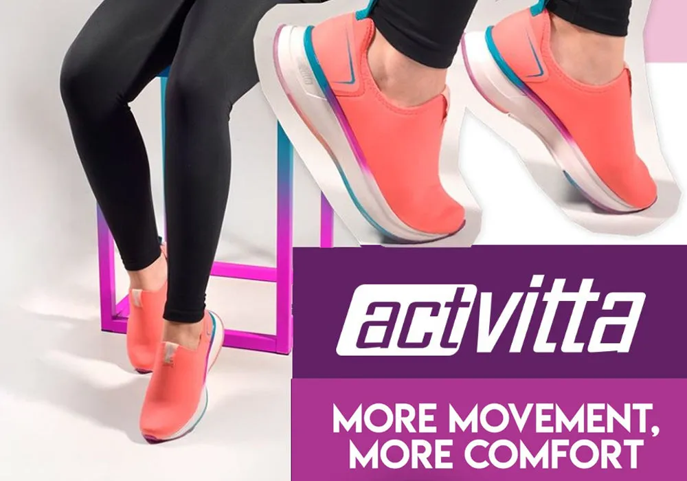 Actvitta Emmence Womens Comfort Cushioned Active Shoes Made In Brazil Actvitta Shoes