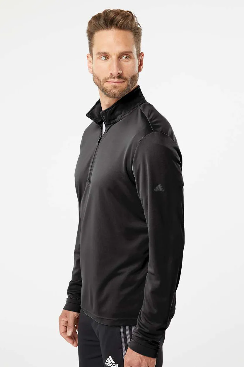 Adidas Mens UPF 50  1/4 Zip Sweatshirt - Black