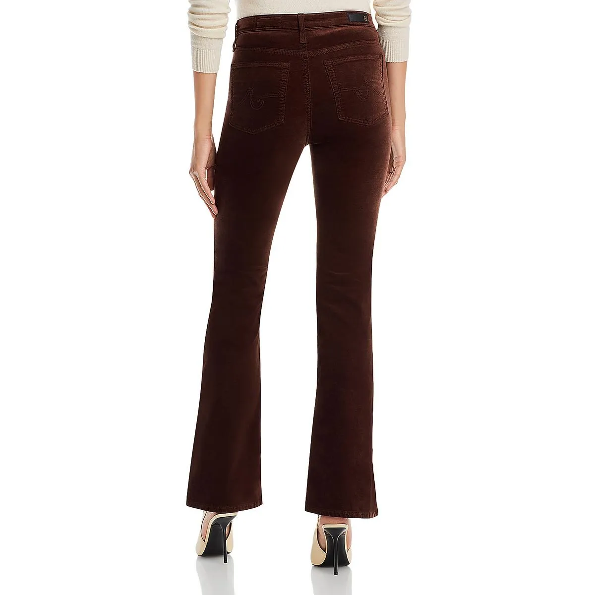 AG Adriano Goldschmied Womens Farrah Velvet High Rise Bootcut Jeans