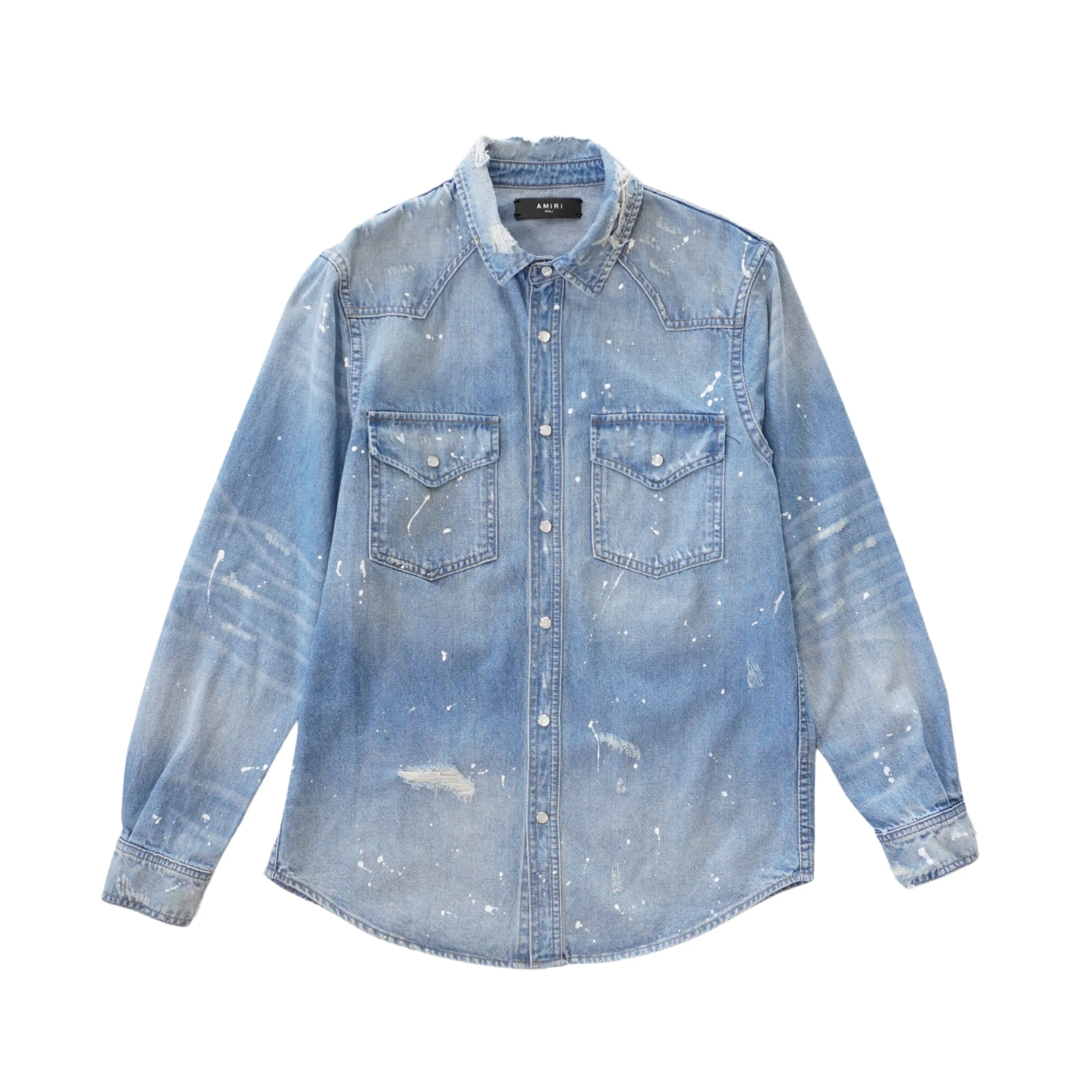 Amiri 'Paint Crush' Denim Shirt - Men's S