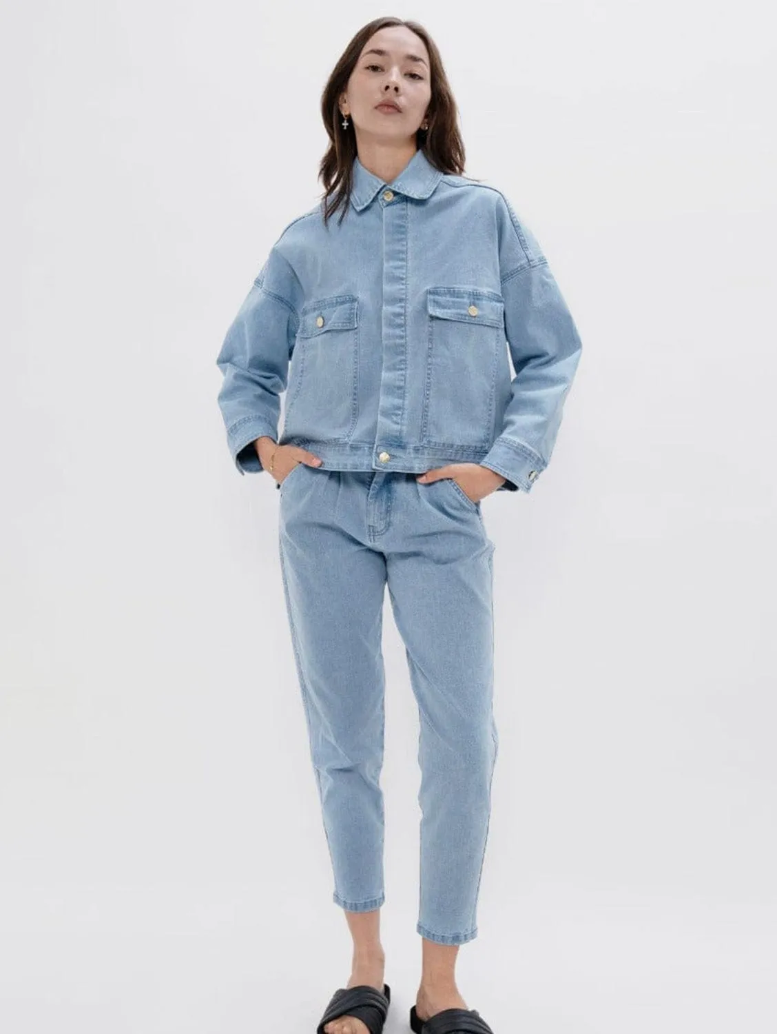 Arizona Upcycled Denim Jacket | Sky