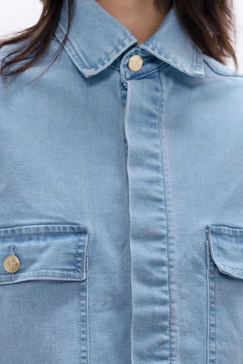Arizona Upcycled Denim Jacket | Sky
