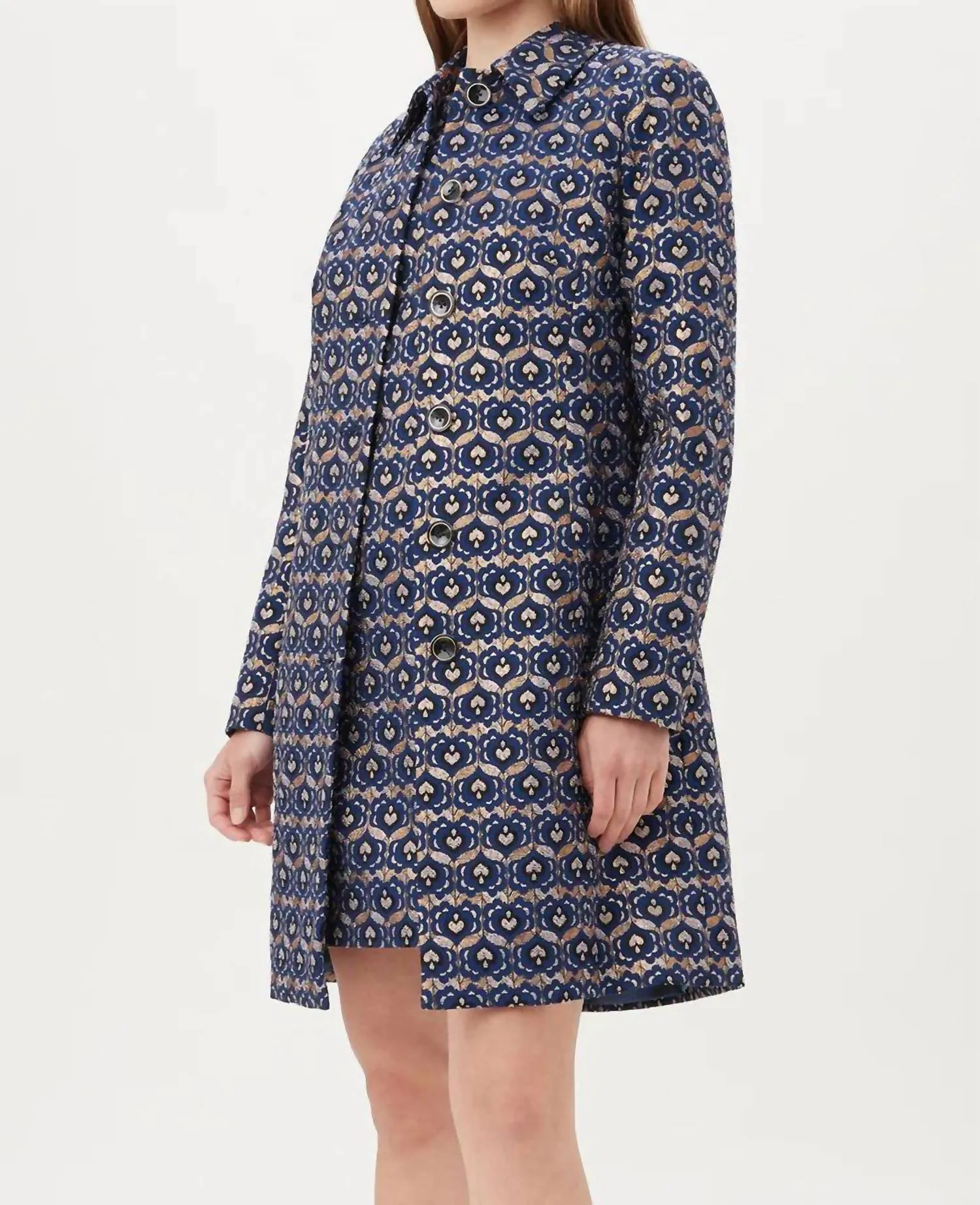 Asher Coat In Blue Multi
