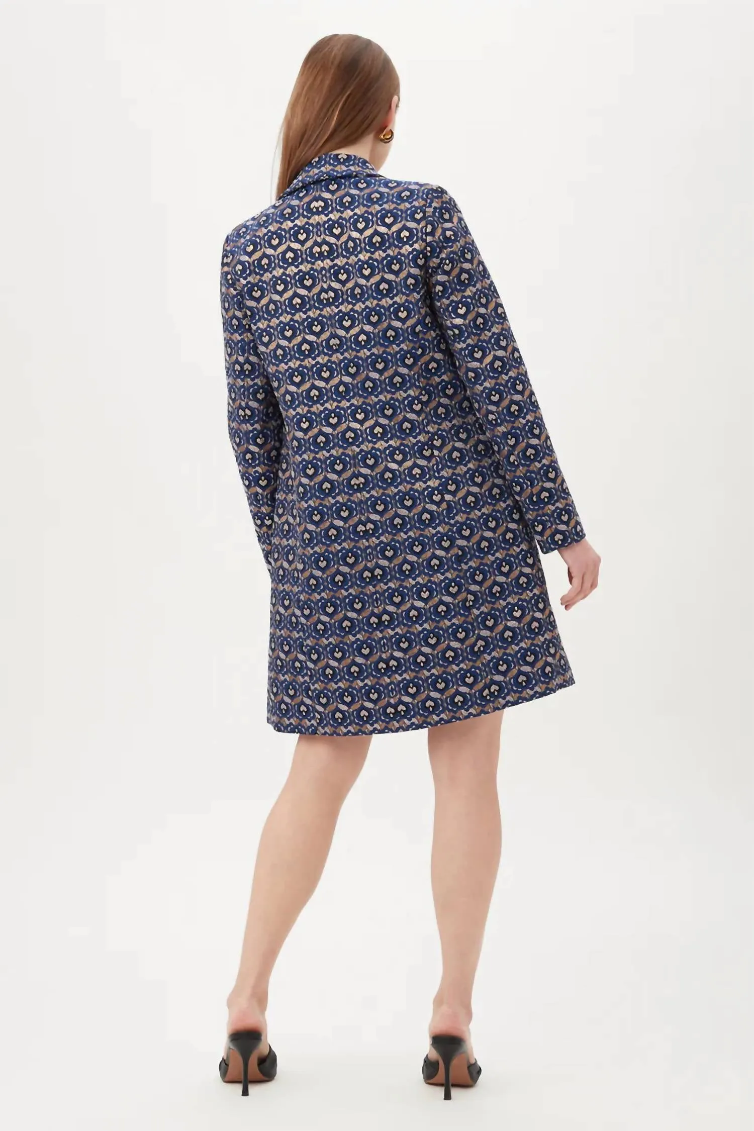 Asher Coat In Blue Multi