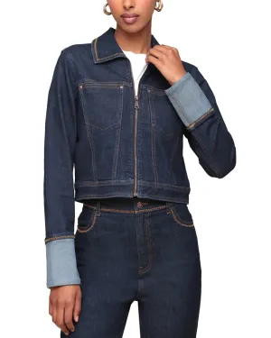 Avec Les Filles Cropped Denim Jacket