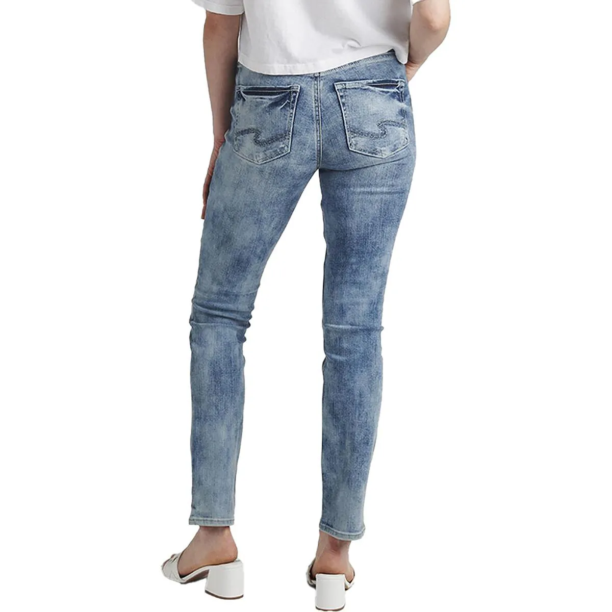Avery Womens High Rise Curvy Fit Straight Leg Jeans