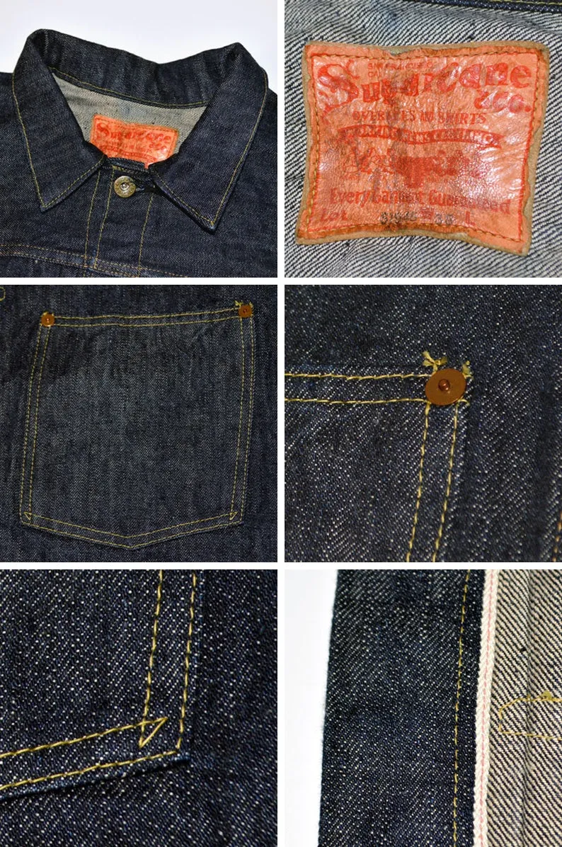 Backorder Item　SUGAR CANE "SC19010 / SC19010T" Super “Denim” Collectibles #10 14oz. BLUE DENIM BLOUSE 1945 MODEL