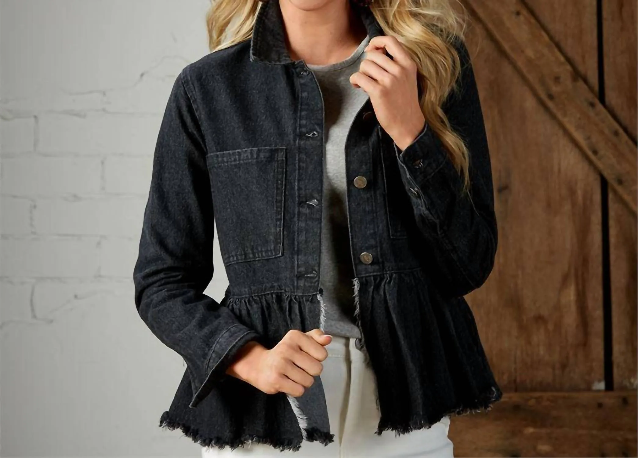 Banks Denim Jacket In Black