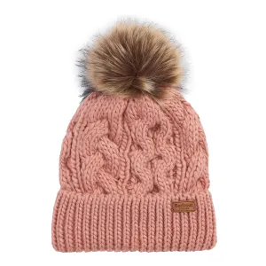 Barbour Penshaw Beanie Hat Pink Rust