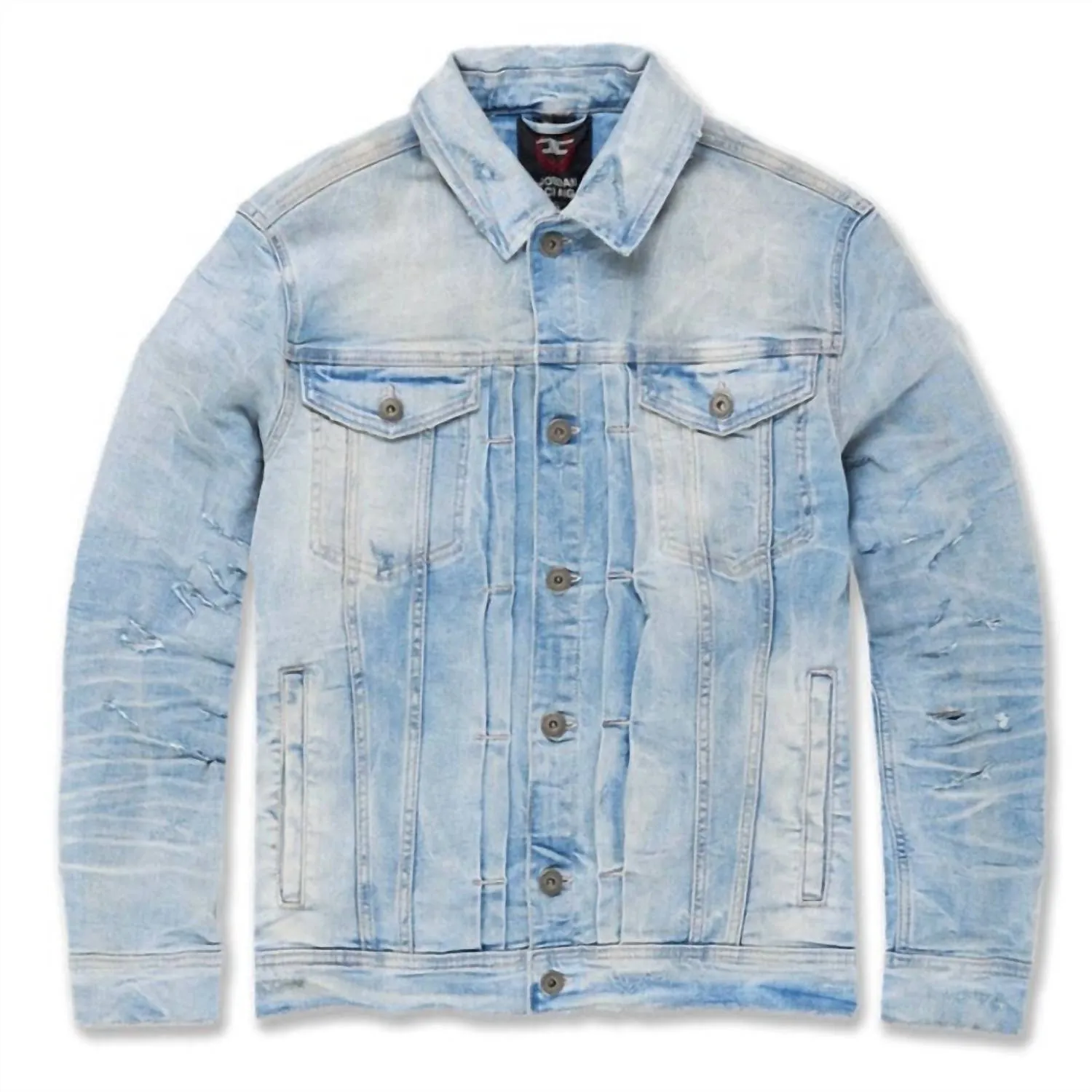 Bayside Denim Trucker Jacket In Iced Lager