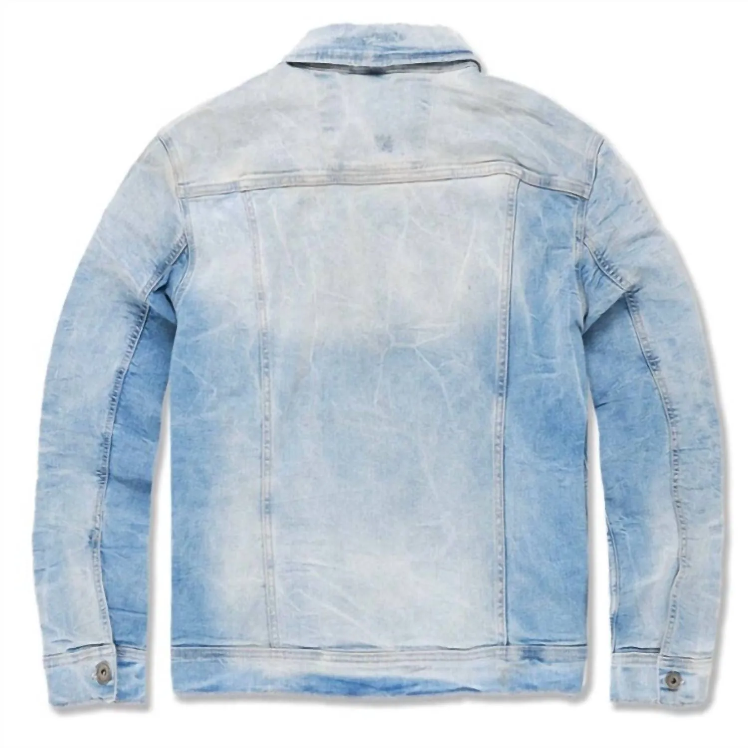 Bayside Denim Trucker Jacket In Iced Lager