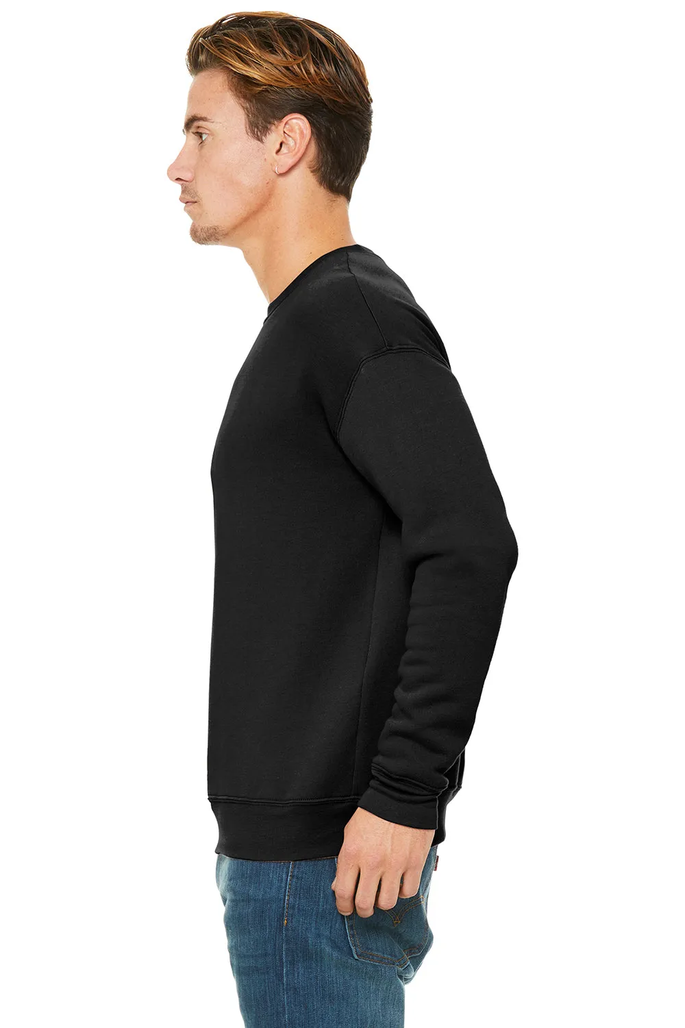 Bella   Canvas Mens Fleece Crewneck Sweatshirt - Black