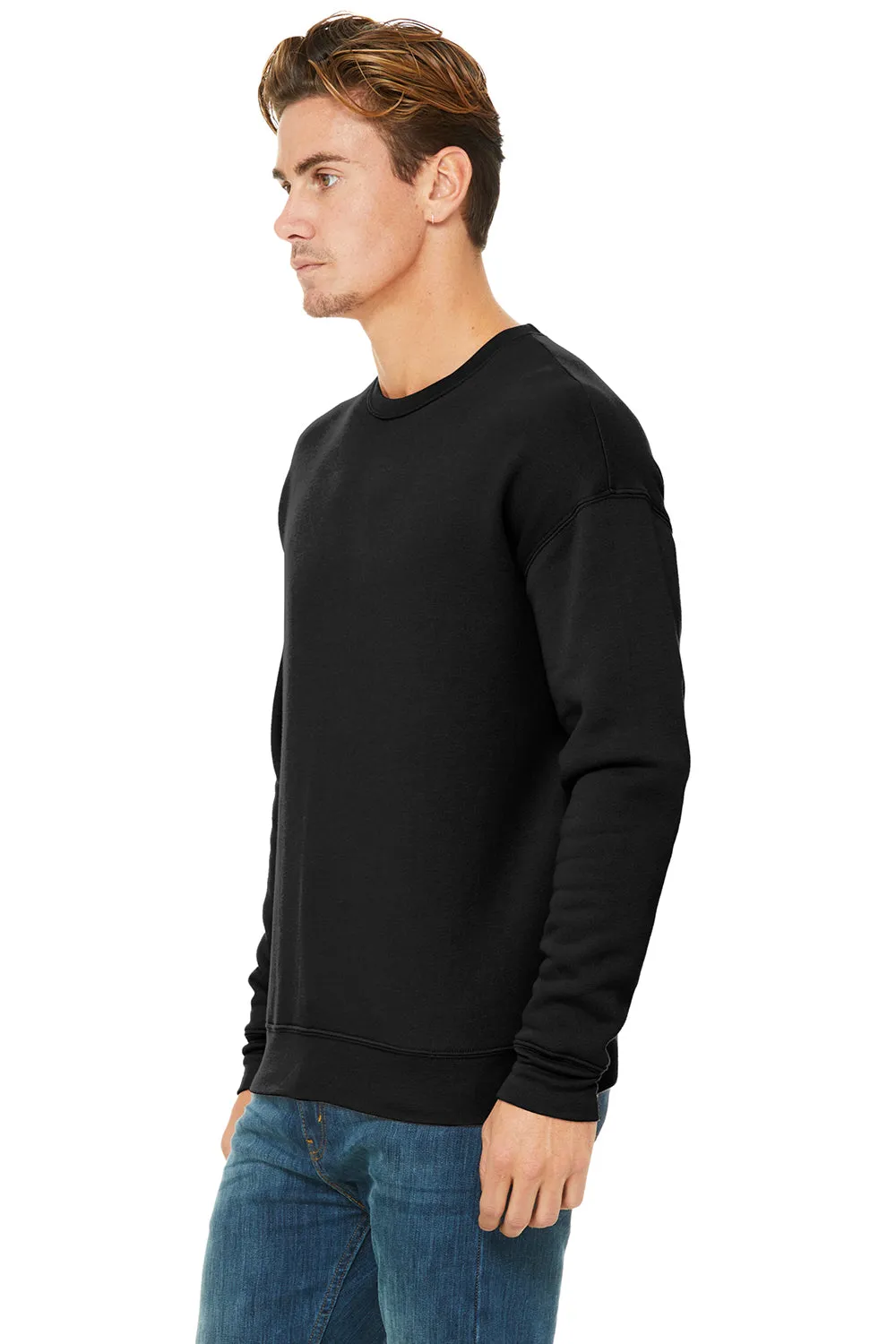 Bella   Canvas Mens Fleece Crewneck Sweatshirt - Black