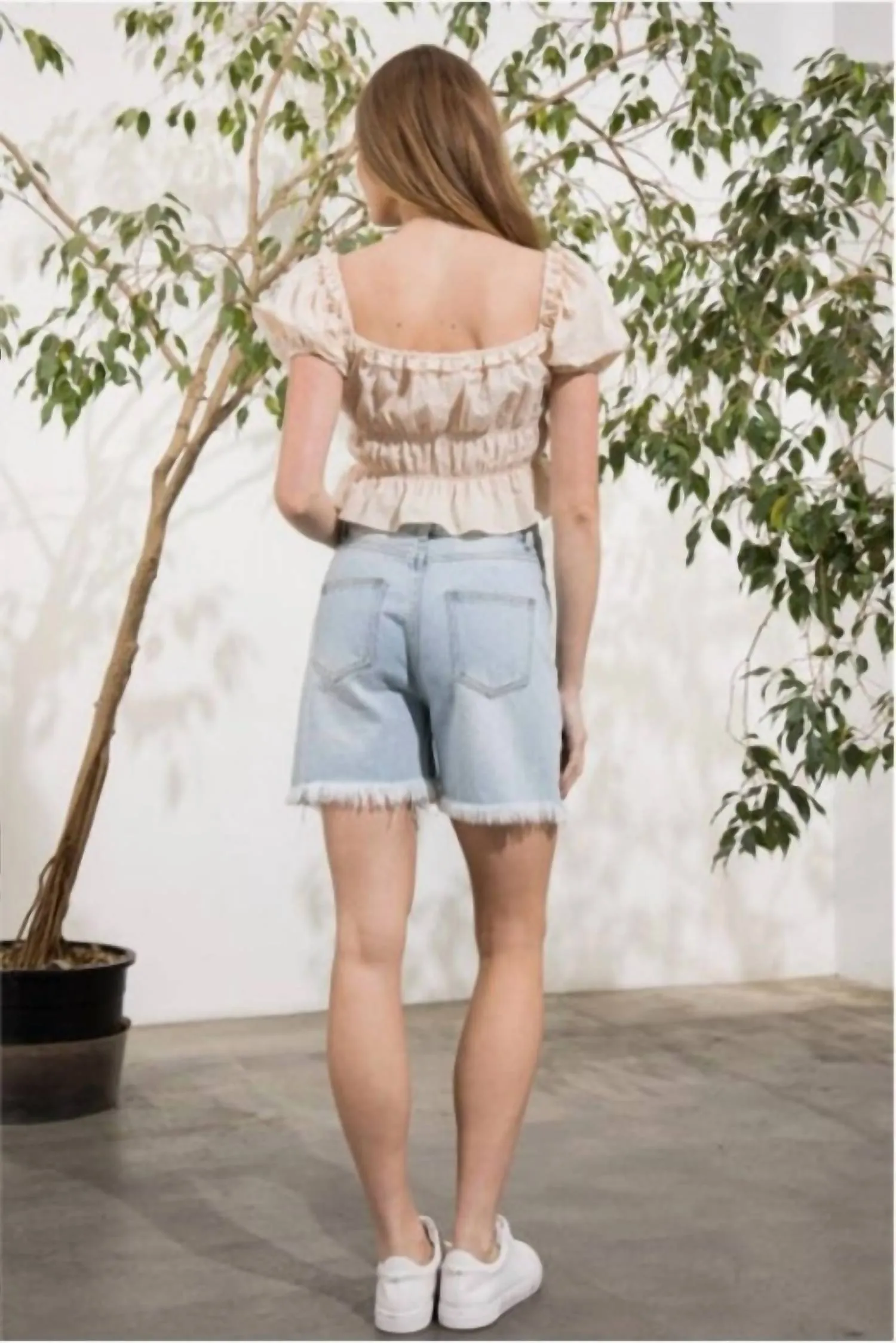 Bermuda Shorts In Vintage Blue