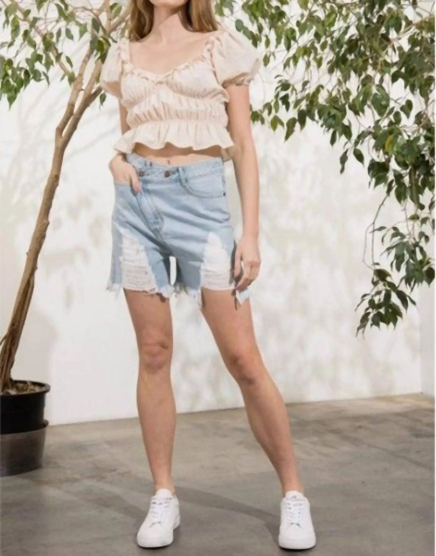 Bermuda Shorts In Vintage Blue