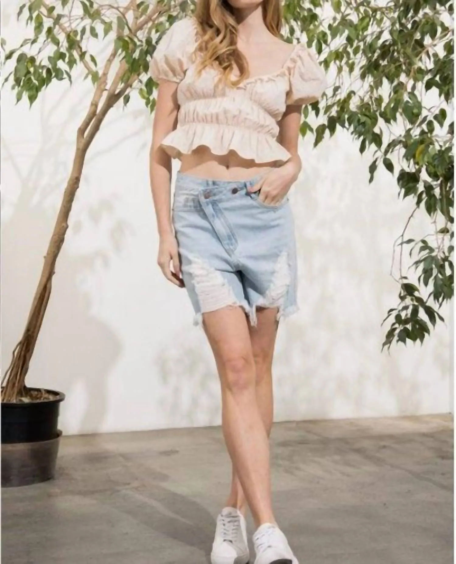Bermuda Shorts In Vintage Blue