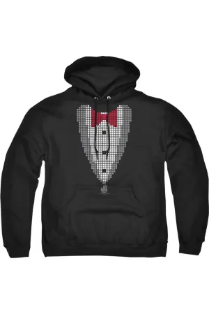 Big Bang Theory Pixelated Tux Adult Pull Over Hoodie / Hooded Sweatshirt