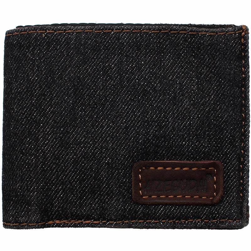 Black Denim Wallet Denim Mens Slim billfold Wallet Denim Bifold Wallets For Men