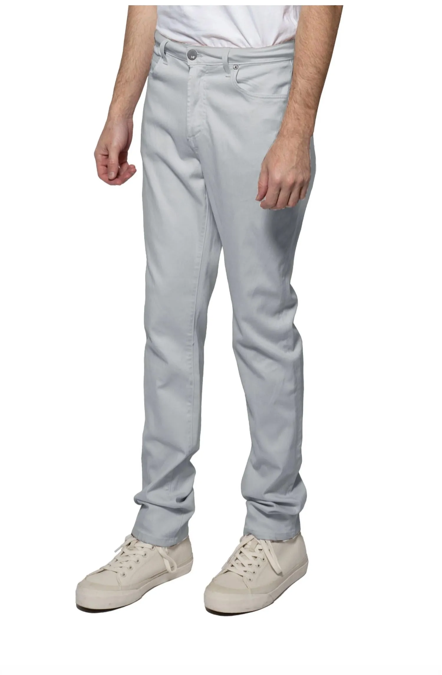 Brando Parisian Luxe Jeans In Light Grey