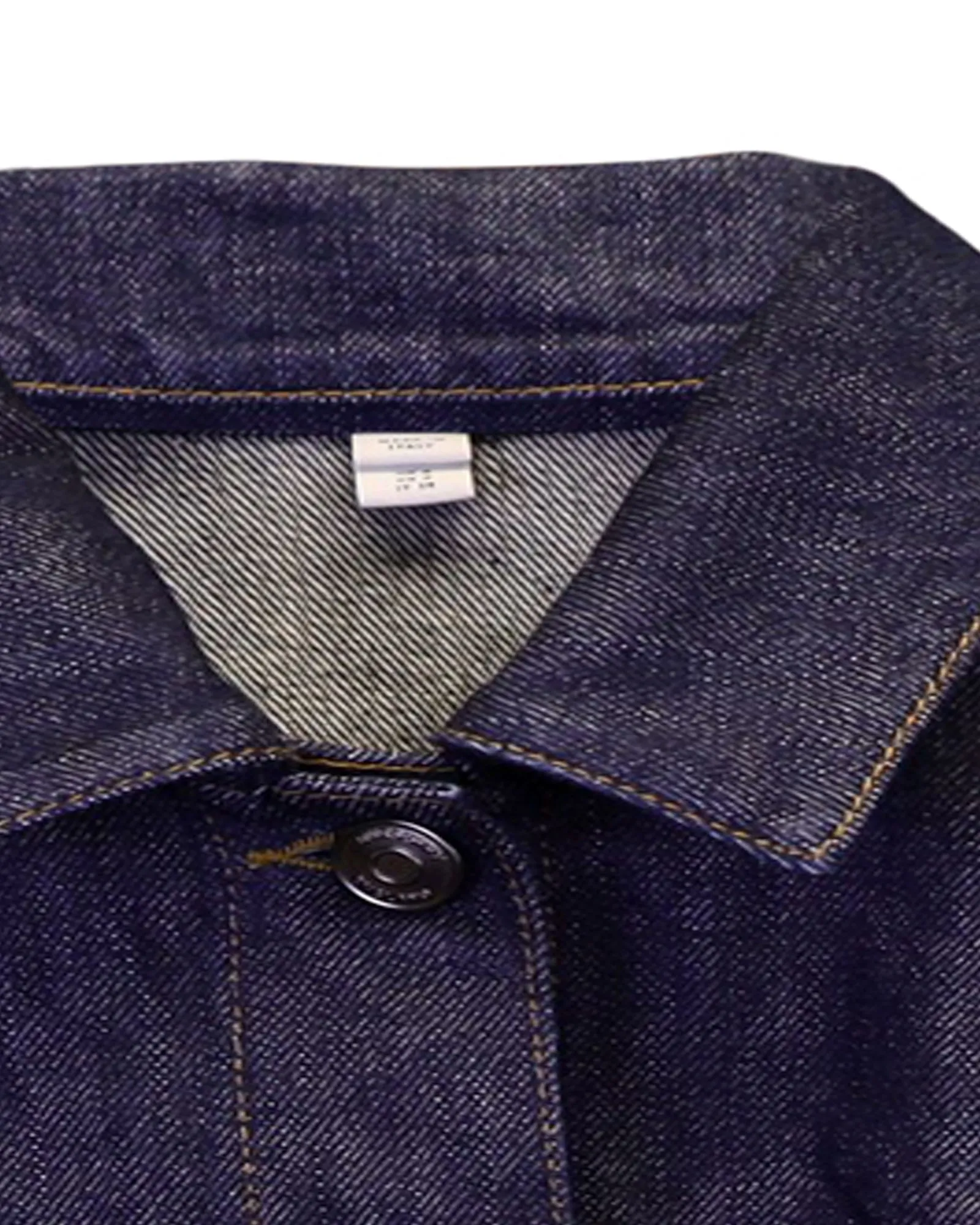 Burberry Postcard Motif Denim Jacket in Blue Cotton