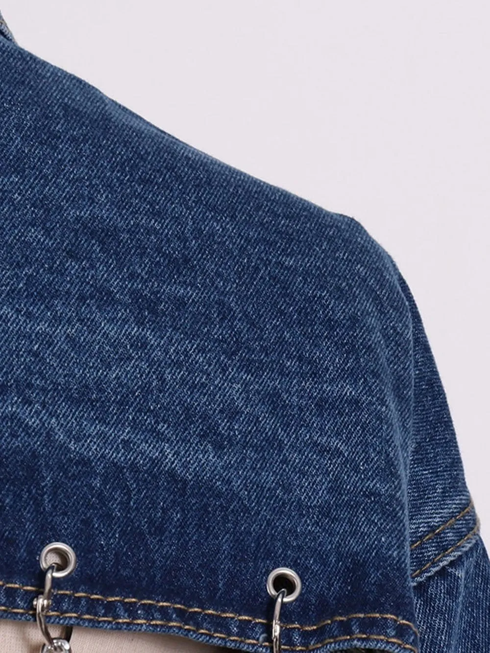 Chain Tassel Denim Jacket