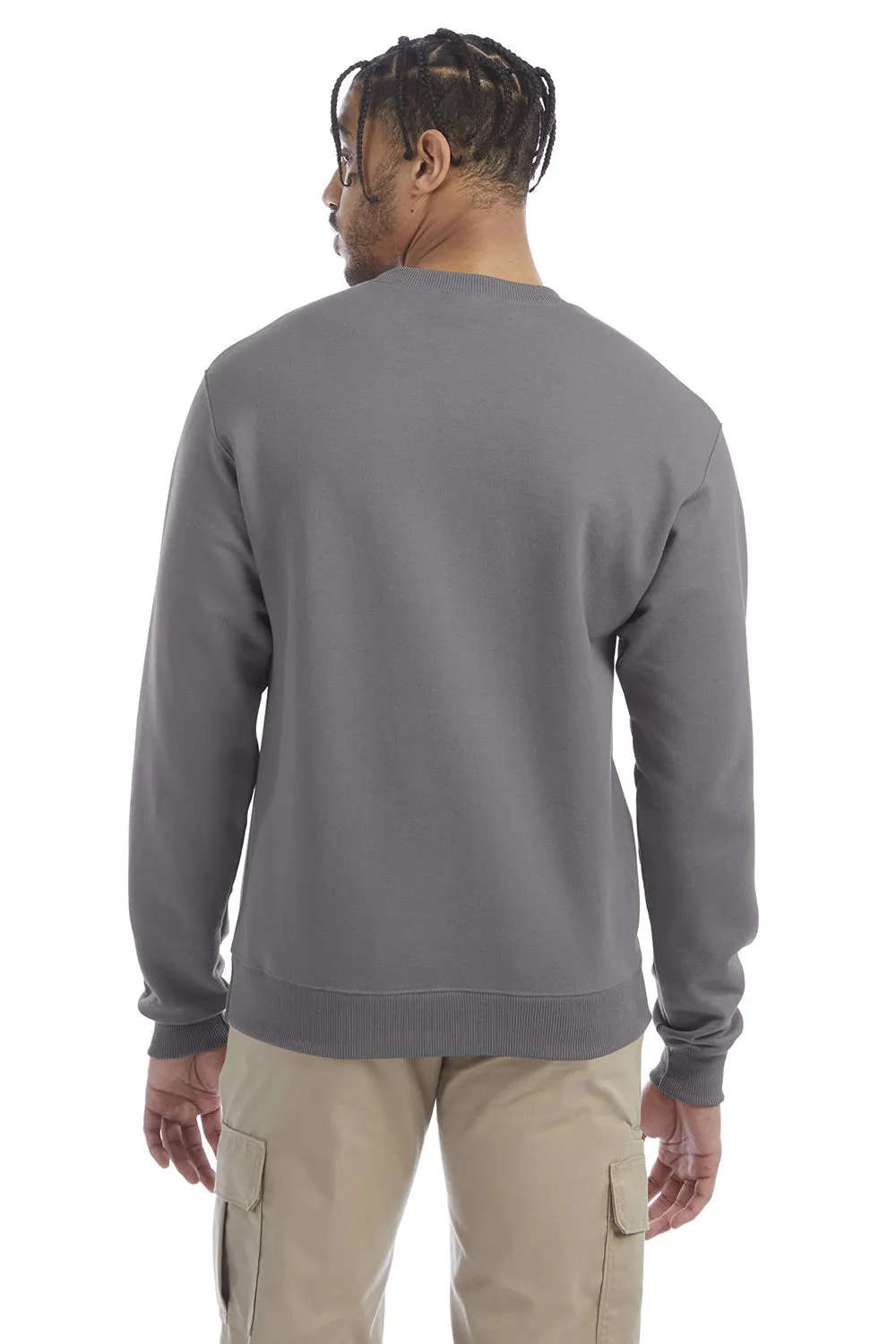 Champion Mens Double Dry Eco Moisture Wicking Fleece Crewneck Sweatshirt - Stone Grey