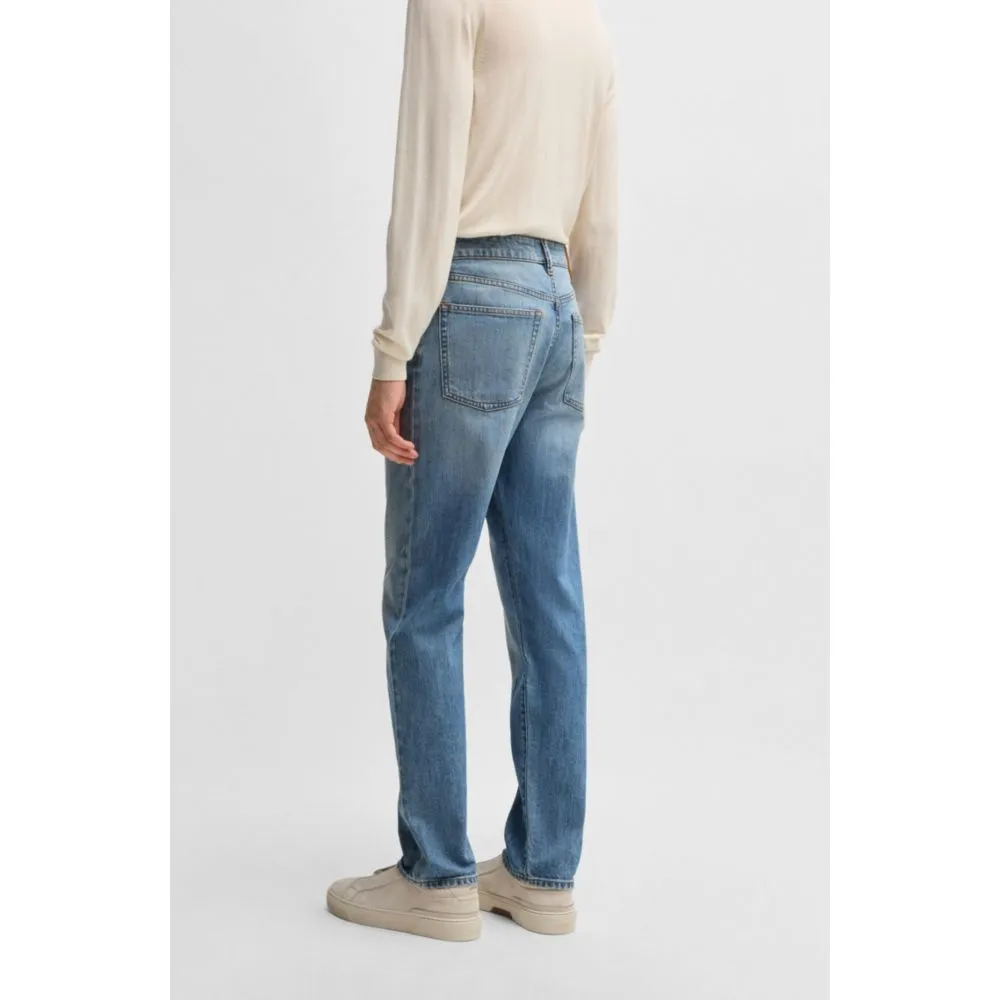 Classic-fit jeans in blue comfort-stretch denim