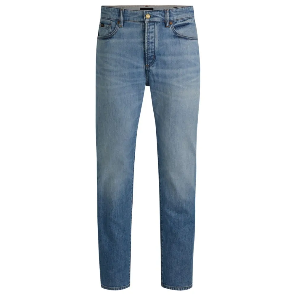 Classic-fit jeans in blue comfort-stretch denim
