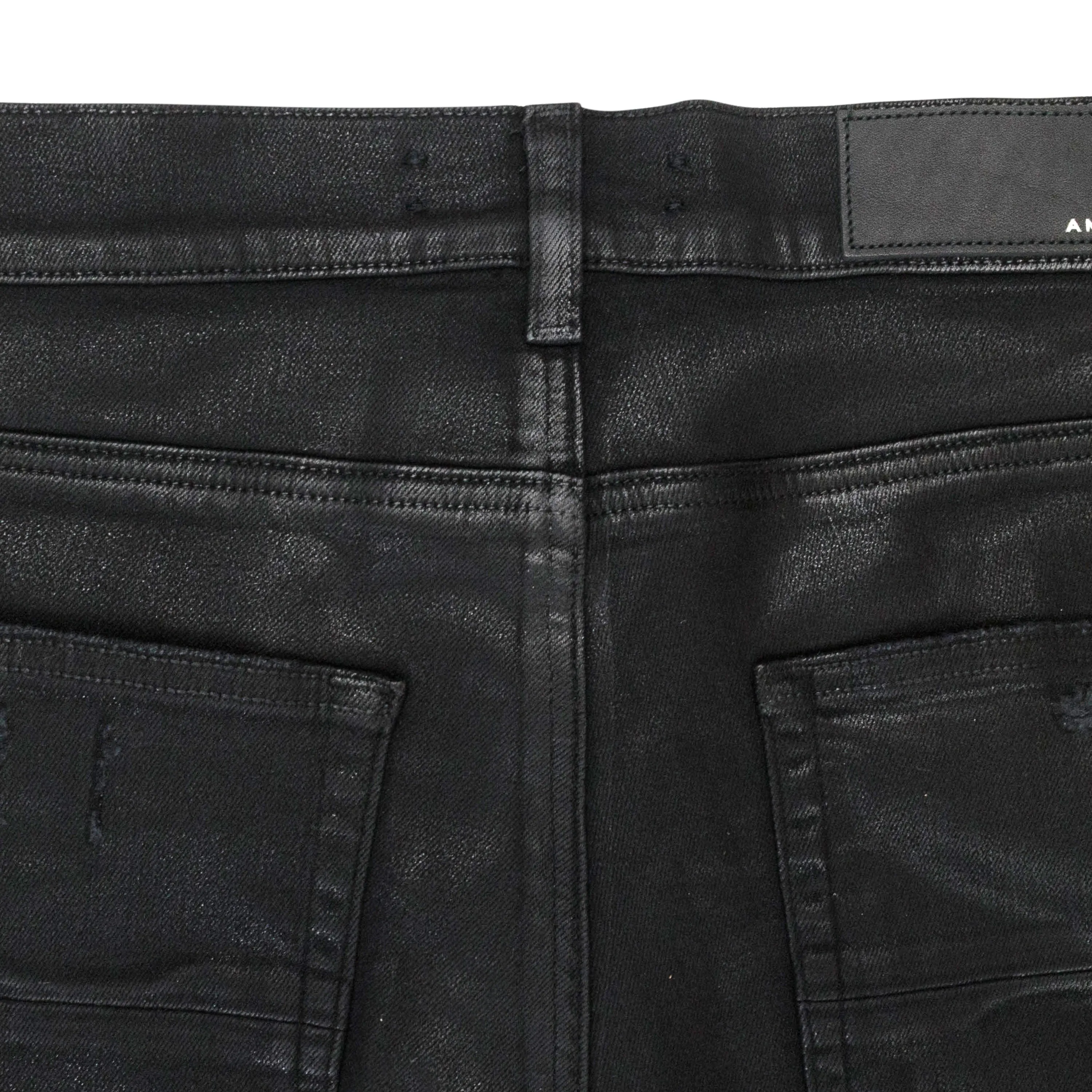 COATED MX1 JEAN BLACK SKINNY JEANS