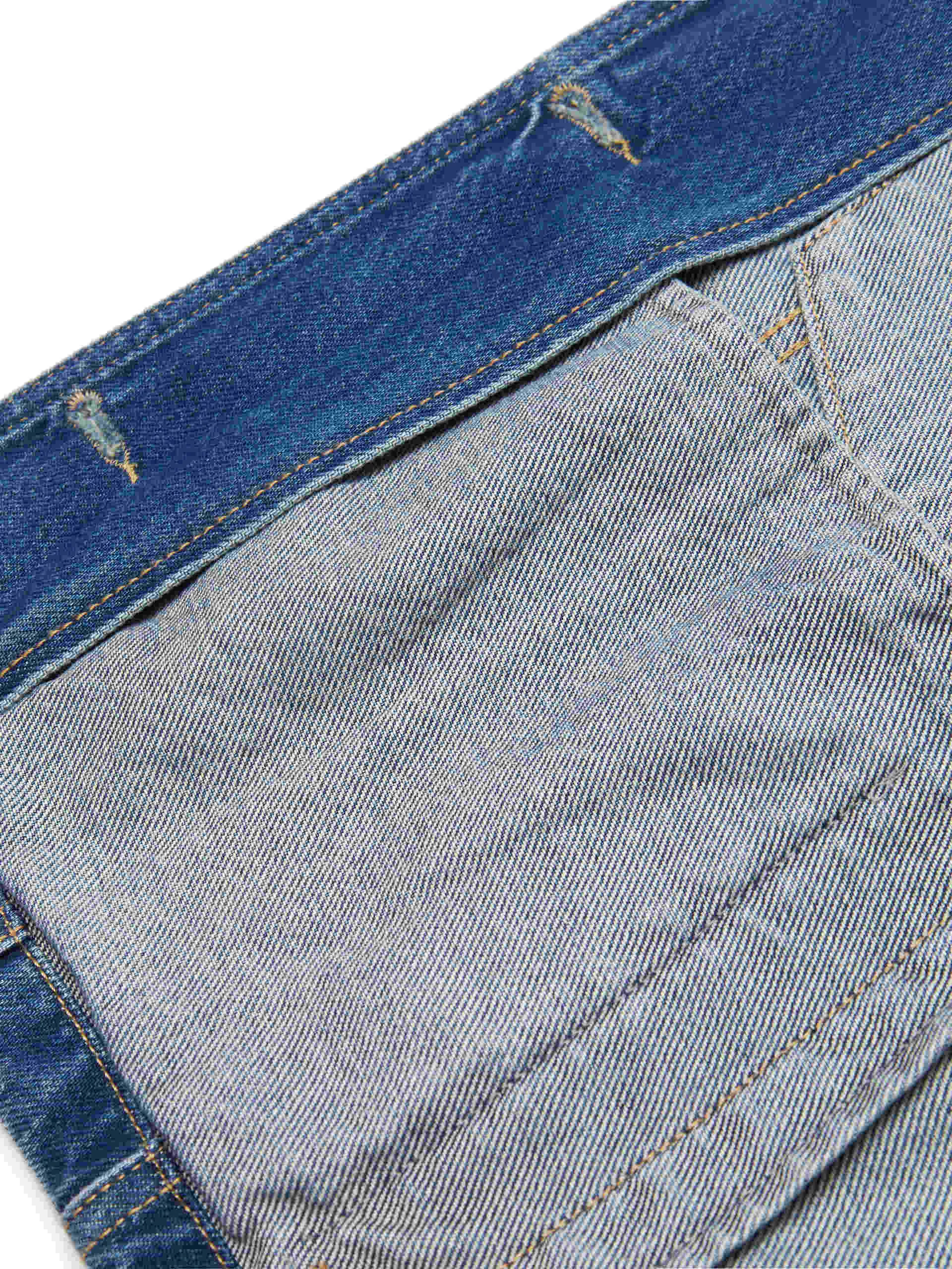 Collarless Denim Jacket