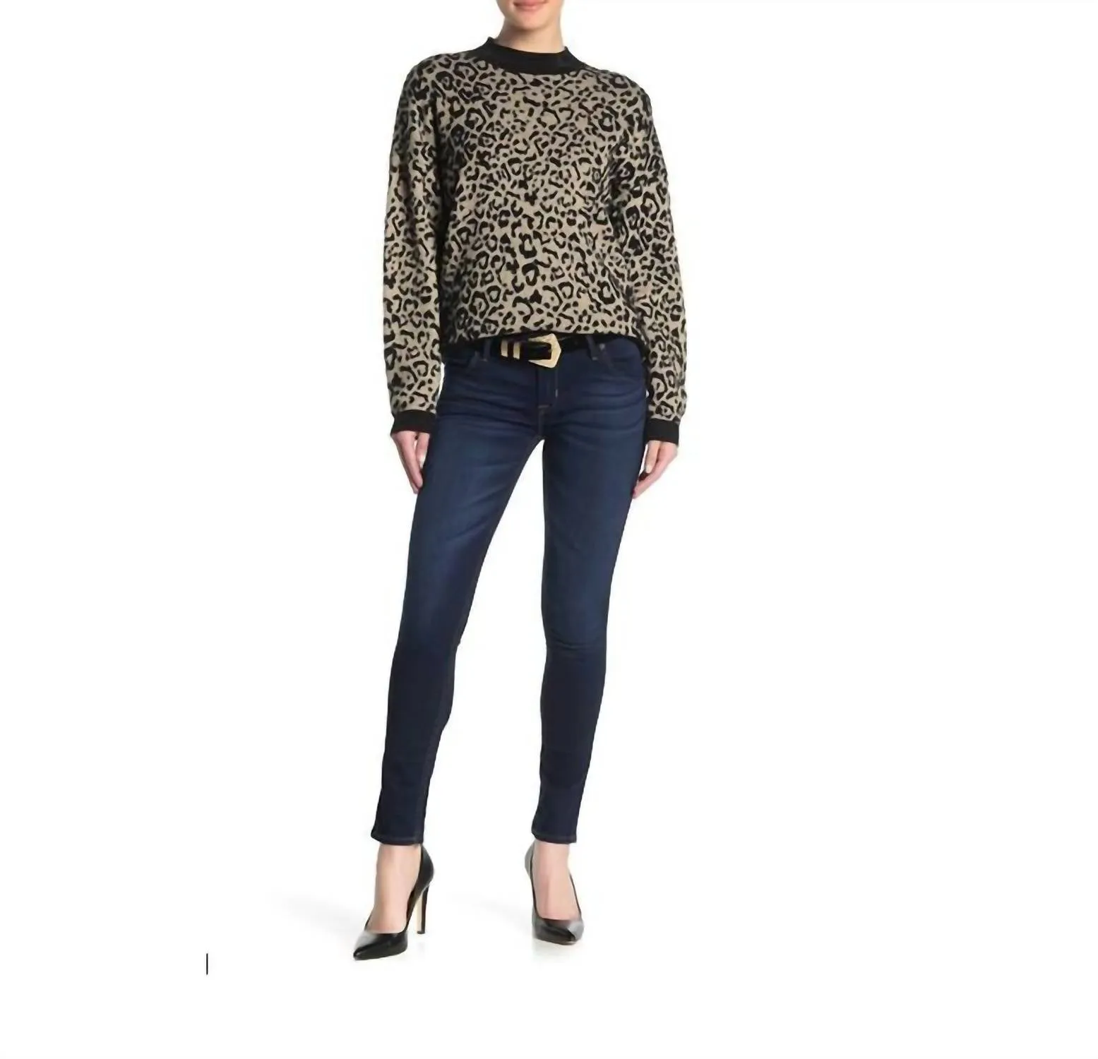 Collin Skinny Stretch Mid Rise Ankle Jeans In Blue