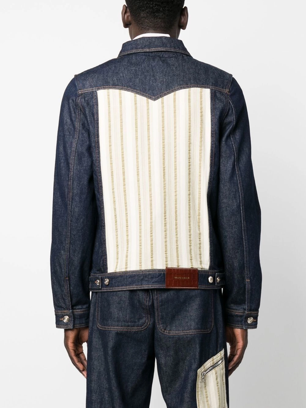 Contrast-Panel Denim Jacket