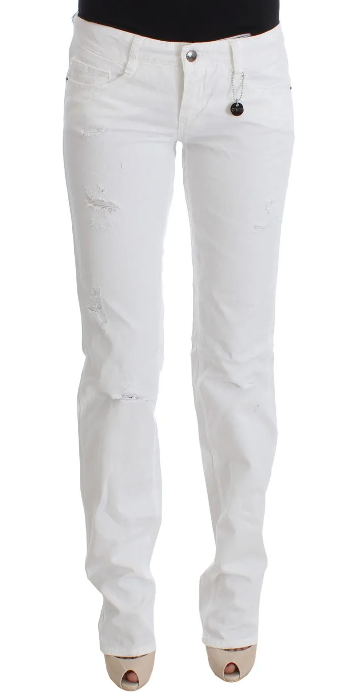 Costume National  Cotton Slim Fit blue Bootcut Women's Jeans