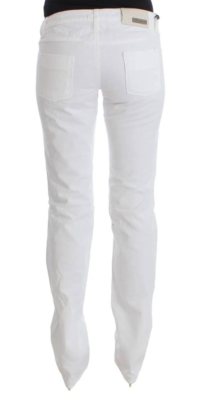 Costume National  Cotton Slim Fit blue Bootcut Women's Jeans