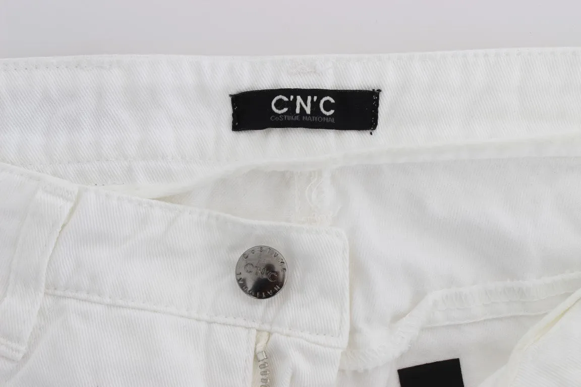 Costume National  Cotton Slim Fit blue Bootcut Women's Jeans