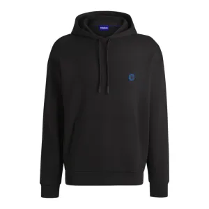 Cotton-terry hoodie with Happy HUGO logo