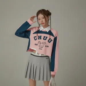 Cropped Logo Color Loosefit Sweatshirt