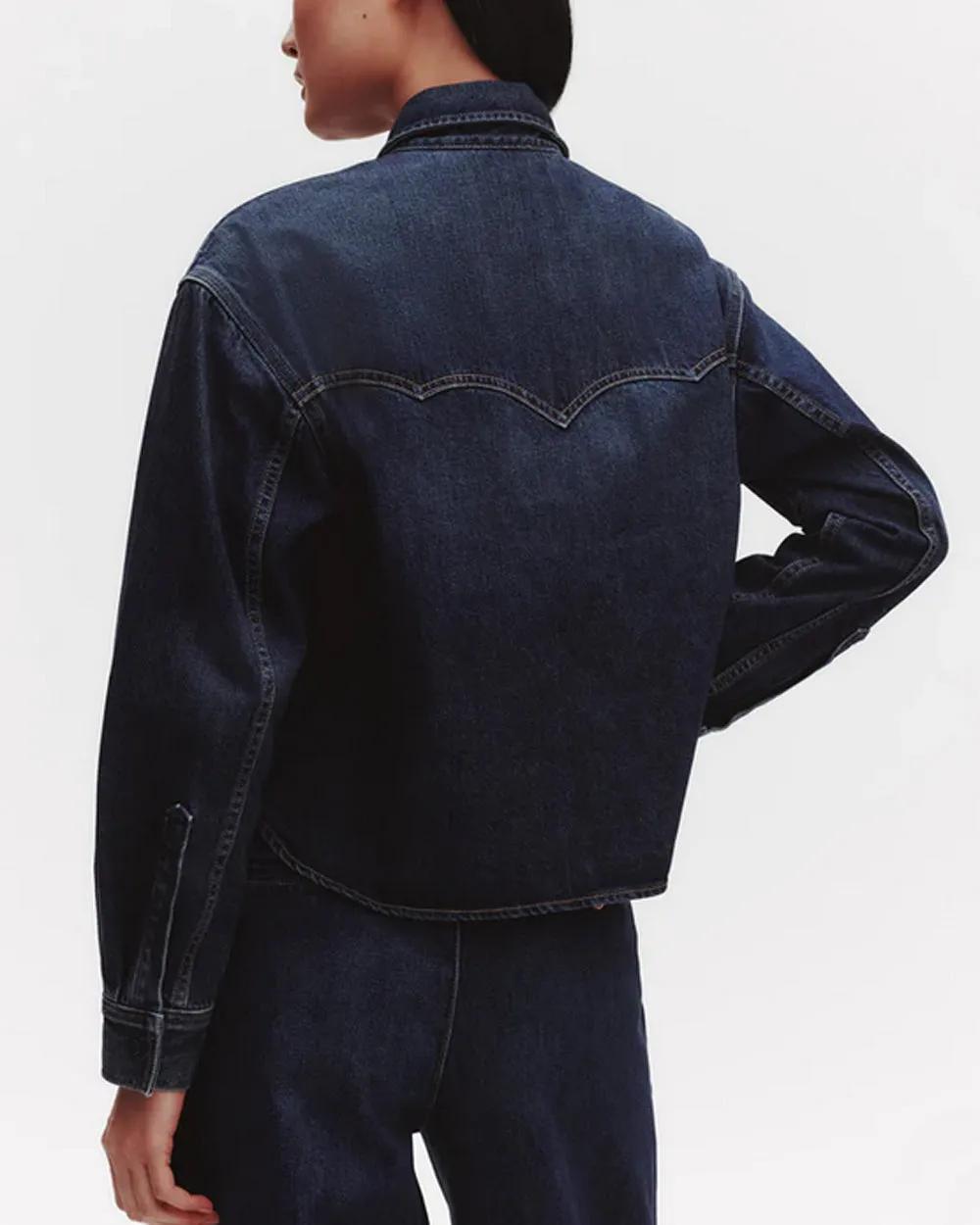 Cropped OG Denim Jacket in Dark Wash
