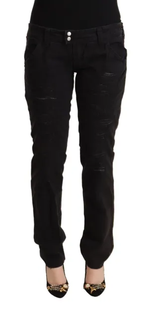 CYCLE  Cotton Distressed Low Waist Slim Fit blue Women's Jeans
