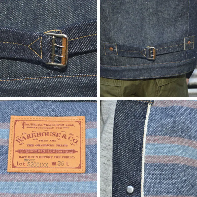Dead Stock Blue  (WARE HOUSE)  "Lot. S2001XX (2000XX) WITH BLANKET" DENIM JACKET WW2Model