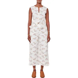 Dean Womens Printed Denim Jumpsuit