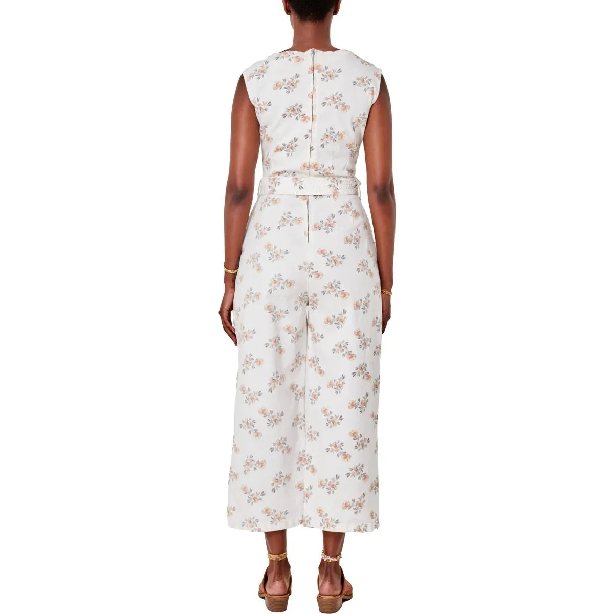 Dean Womens Printed Denim Jumpsuit