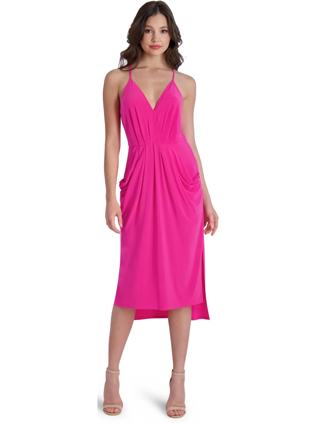 Della Womens Casual Sleeveless Midi Dress ecco Shoes