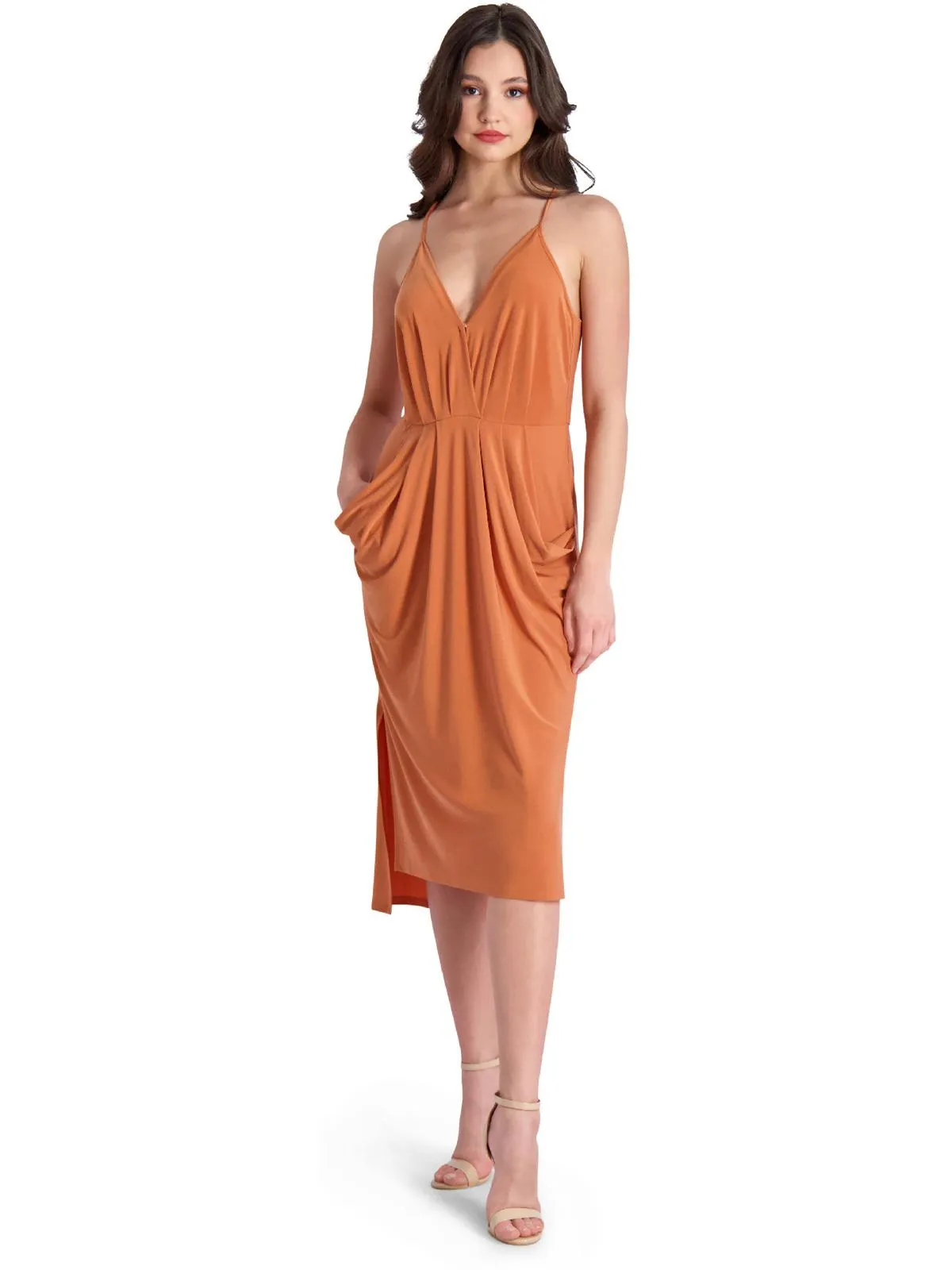 Della Womens Casual Sleeveless Midi Dress ecco Shoes
