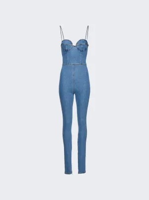 Denim Bustier Jumpsuit