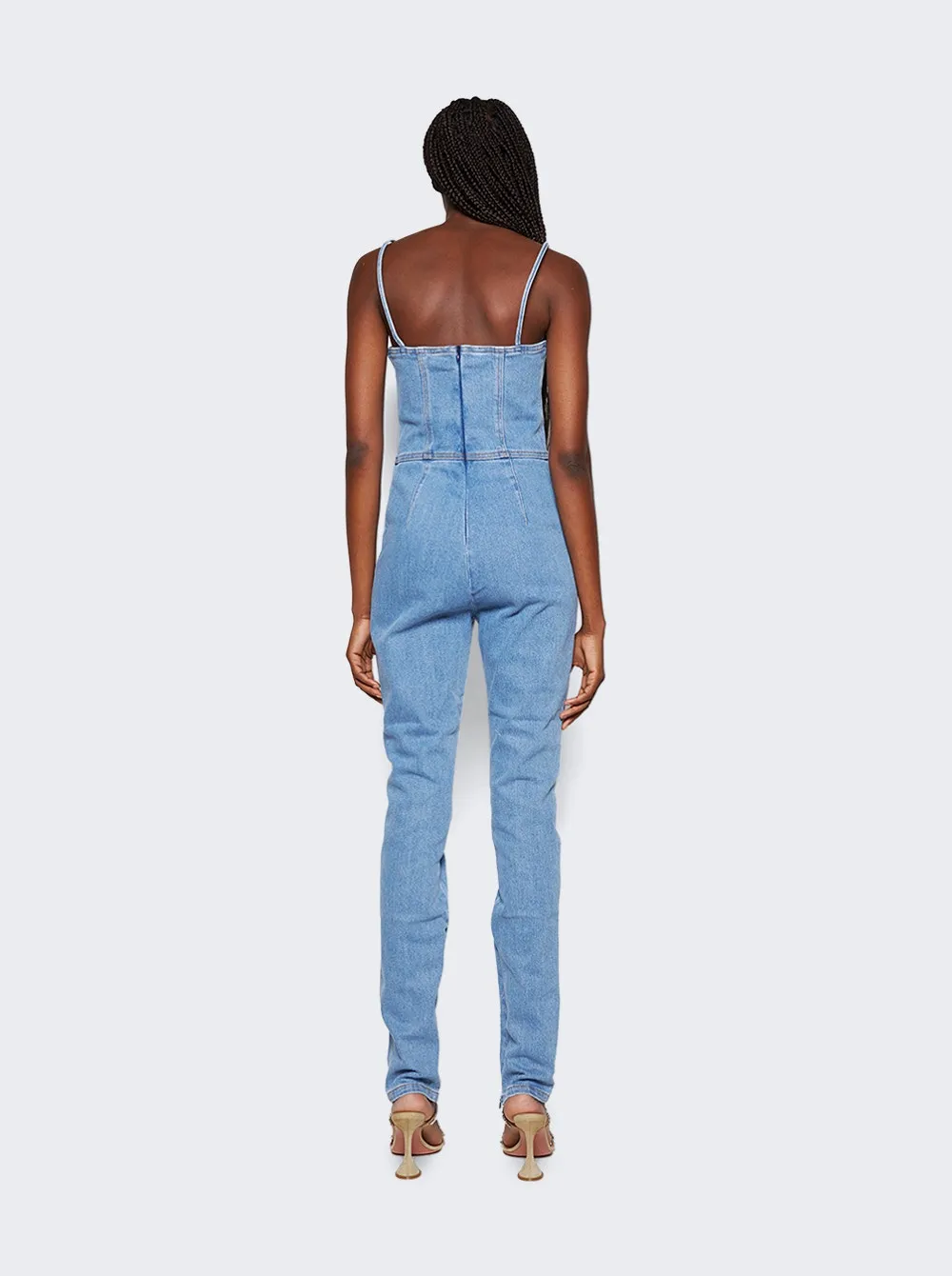 Denim Bustier Jumpsuit