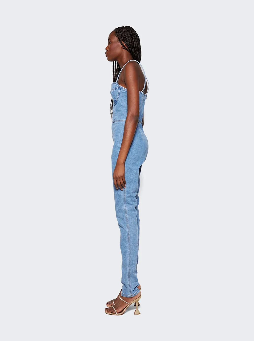 Denim Bustier Jumpsuit